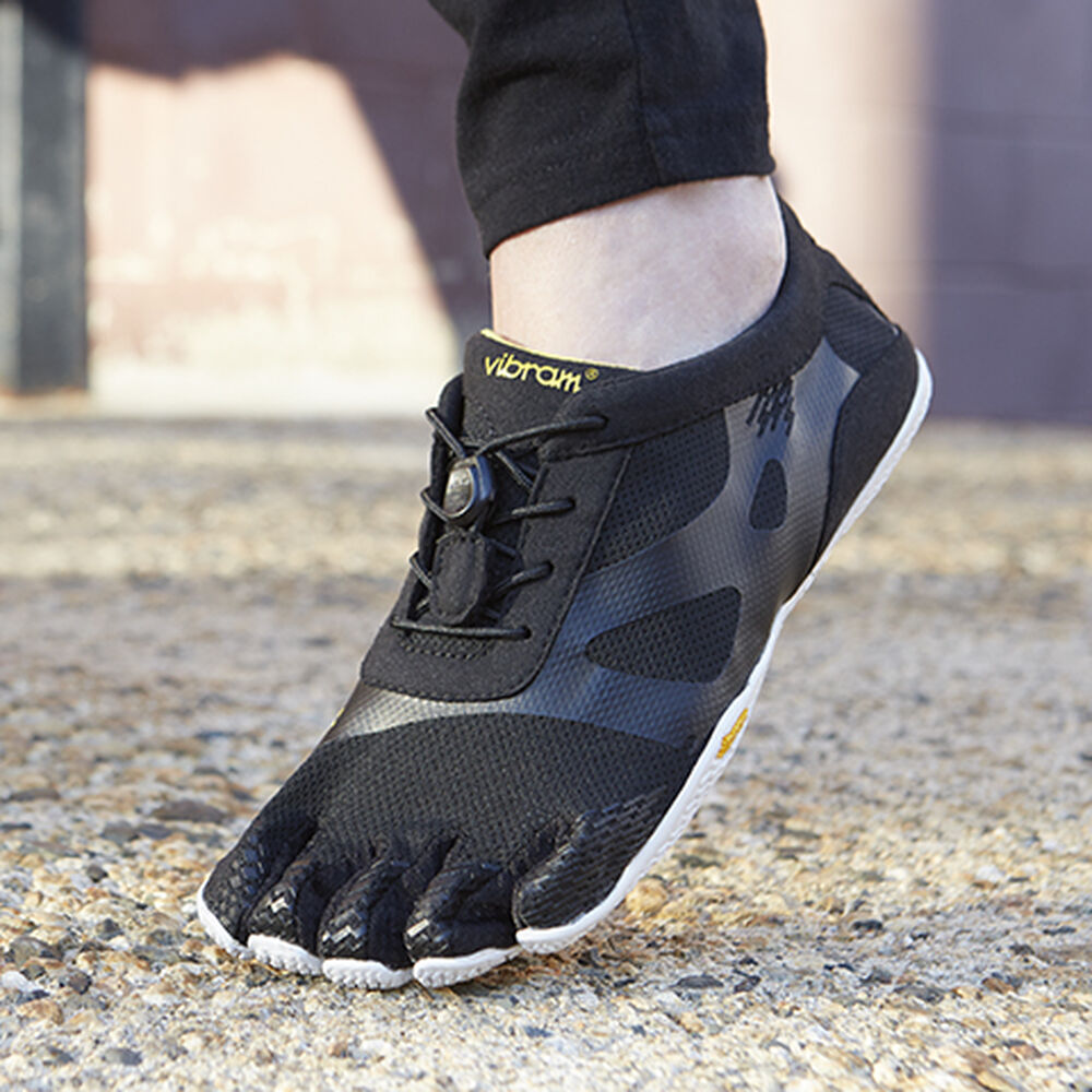 Vibram KSO EVO Treningssko Dame Svarte Hvite | 2175-SELGN